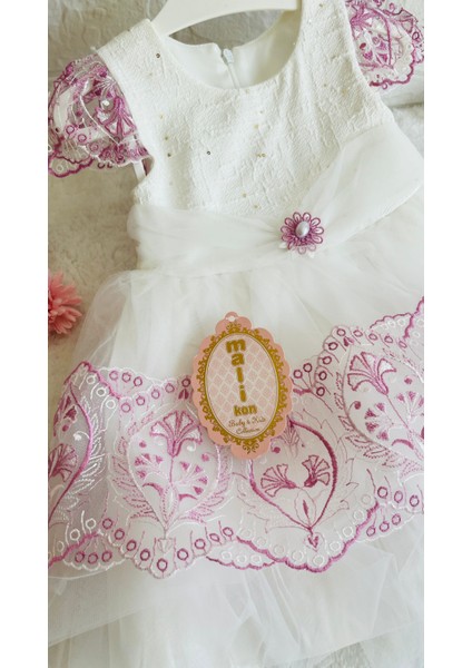 Kız Bebek ve Çocuk Bolerolu 2 Farklı Renkli Kuyruklu ve Aksesuarlı Abiye Elbise fiyatları