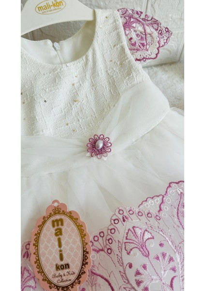 Kız Bebek ve Çocuk Bolerolu 2 Farklı Renkli Kuyruklu ve Aksesuarlı Abiye Elbise indirimleri