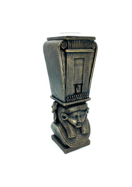 Antik Mısır Aşk Bereket Doğum Tanrıçası Hathor Figürlü Dekoratif Tekli Mumluk Şamdan It-Sold
