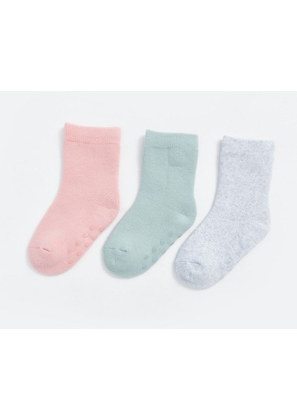 Yeni Sezon Basic Kız Bebek Soket Çorap 3'lü