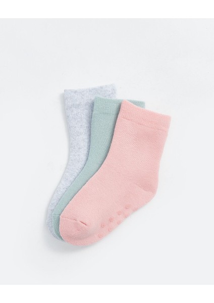 Yeni Sezon Basic Kız Bebek Soket Çorap 3'lü modelleri