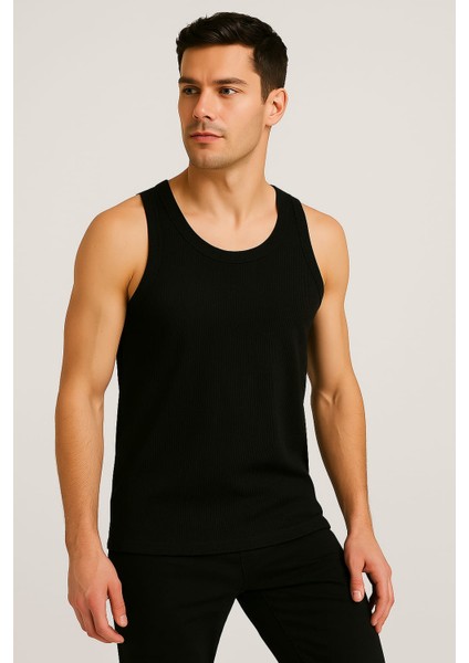 Siyah Askılı Erkek Atlet Premium 3 Adet %100 Pamuk modelleri