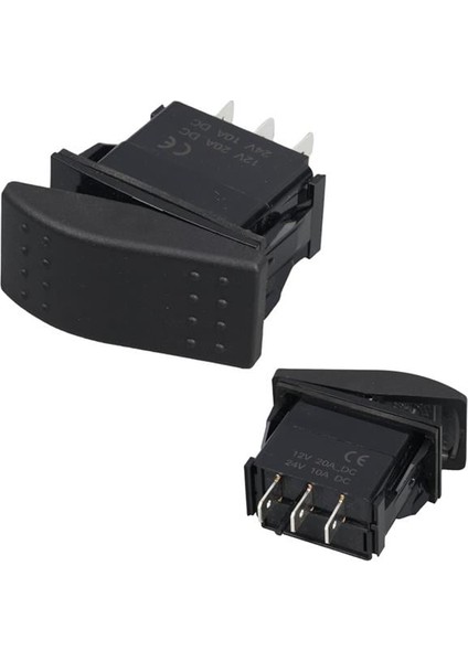Sembolsüz Işıksız Yaylı 3 Pinli On-Off-On 12-24V Marin Switch