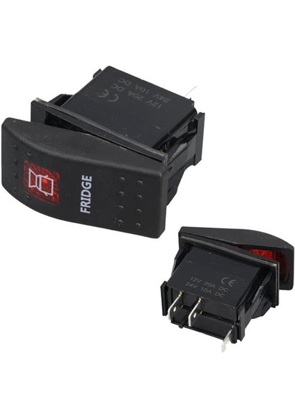 Buzdolabı Sembollü Işıklı 3 Pinli On-Off 12-24V Marin Switch