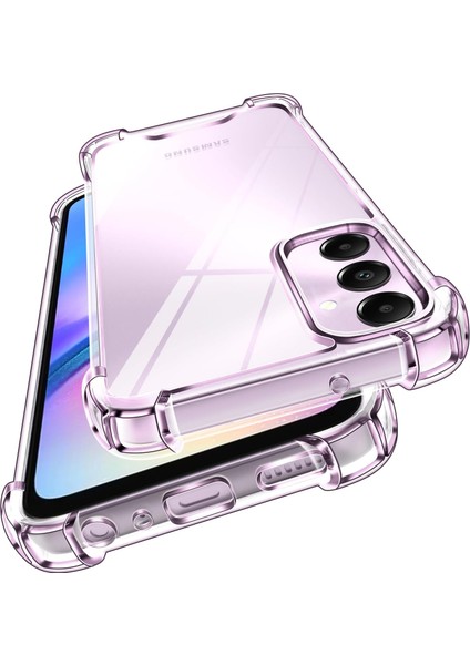 Samsung Galaxy S25 Fe Uyumlu Kılıf Kamera Çıkıntılı Antishock Darbe Emici Yumuşak Esnek Şeffaf Kapak