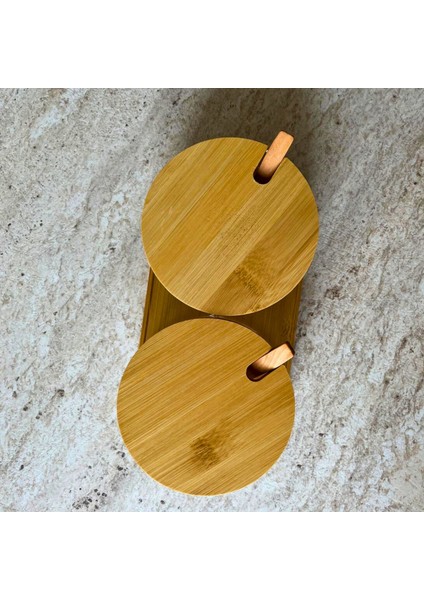 Bambu Altlıklı Cam Baharatlık Takımı 2’li Kavanoz 280 ml + Ahşap Kaşık Doğal Mutfak Düzenleyici, Dekoratif Baharat Saklama Kabı, Şık ve Fonksiyonel Baharat Seti fırsatları
