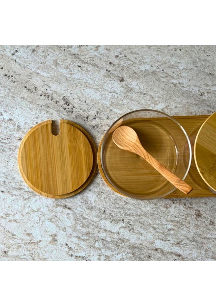 Bambu Altlıklı Cam Baharatlık Takımı 2’li Kavanoz 280 ml + Ahşap Kaşık Doğal Mutfak Düzenleyici, Dekoratif Baharat Saklama Kabı, Şık ve Fonksiyonel Baharat Seti indirimleri