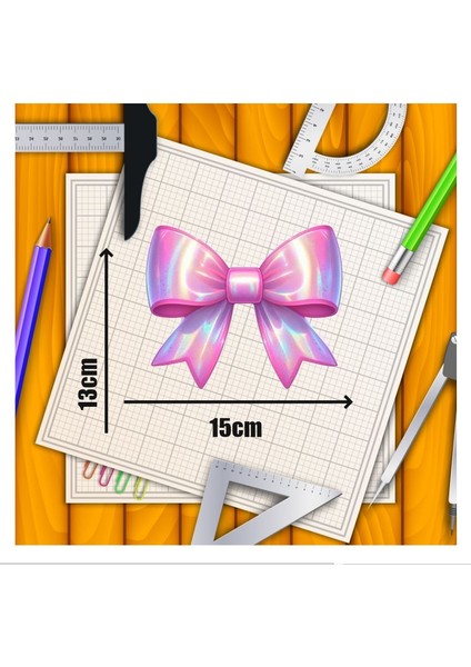 Pembe Parlak Kurdele Sticker Araba, Motorsiklet, Kask, Laptop, Cam Sticker 15X13 cm fiyatları