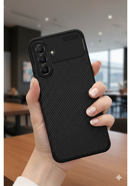Samsung Galaxy S25 Fe Kılıf Kamera Korumalı Darbe Emici Karbon Desenli Renk Atmaz Silikon Kapak