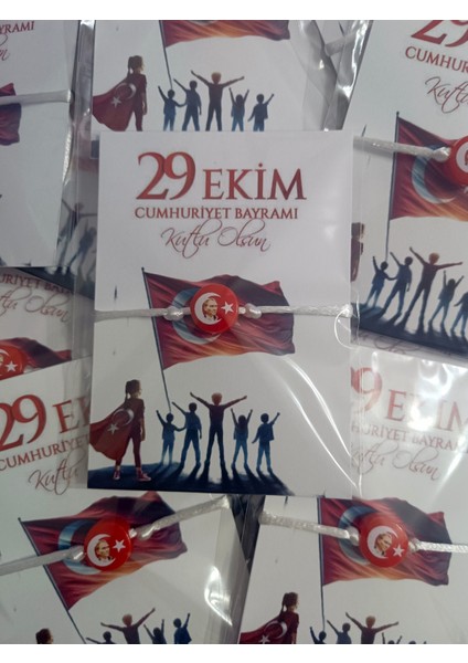 20 Adet Cumhuriyet Bayram Hediyesi Bileklik