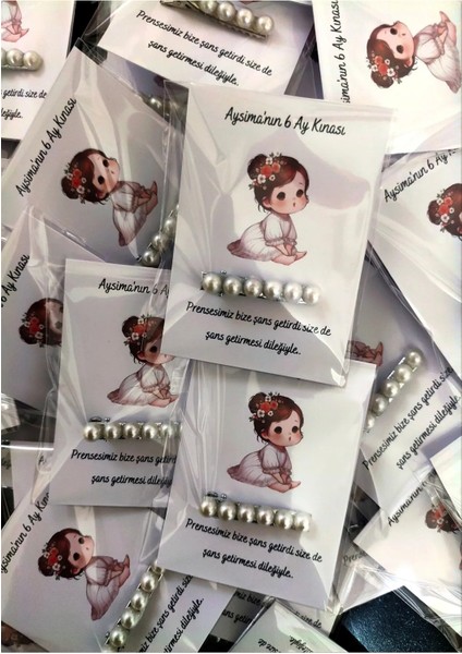 Bursatasarımdünyası 25 Adet Inci Toka Diş Buğdayı Hediyelik.