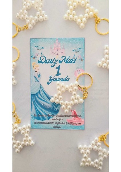 10 Adet Yıldız Inci Anahtarlık