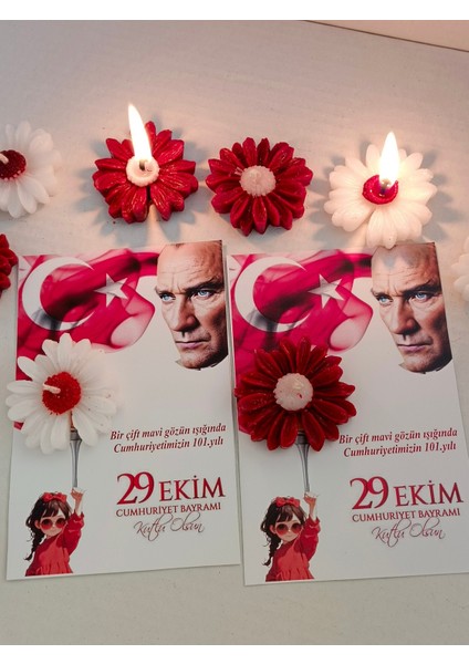 20 Adet 29 Ekim Cumhuriyet Bayramı Hediyesi Mum fiyatları