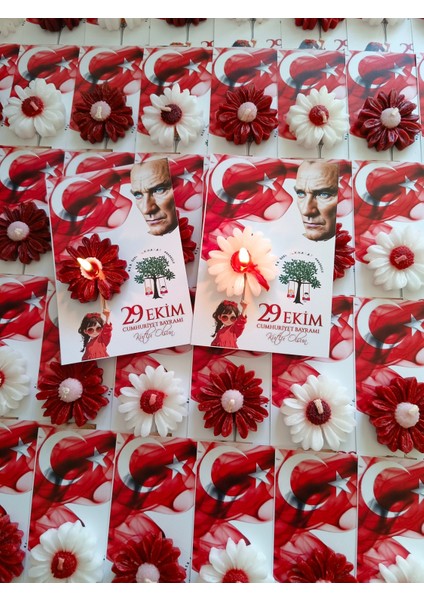 20 Adet 29 Ekim Cumhuriyet Bayramı Hediyesi Mum indirimleri
