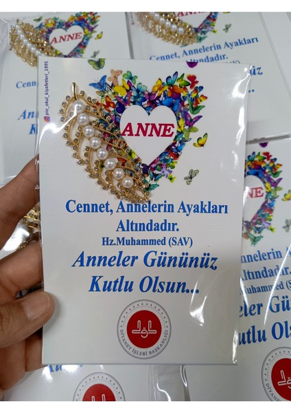 Anneler Günü Hediyelik Çelik Inci Toka