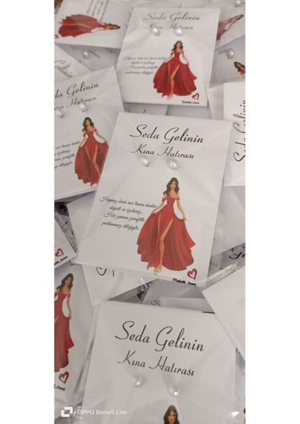 Isminize Özel Kart Tasarımlı Inci Küpe Hediyesi (Söz,nişan,kına,nikah,düğün Hediyesi 50 Adet fiyatları