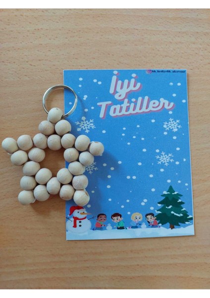 30 Adet Ahşap Boncuklu Yıldız Anahtarlık(Karne&okul&öğrenci Hediyesi) fiyatları