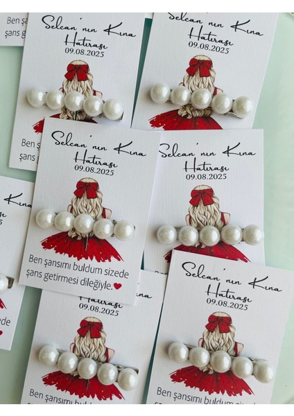 Kına Hediyelik Inci Toka 50 Adet Kına Hediyelik Kişeye Özel