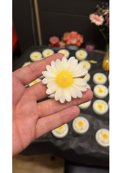 20 Adet Özel Tasarlanmış Kart ve Papatya Mum. Bebek Doğum, Babyshower, Doğum Günü, Hediyelik fiyatları