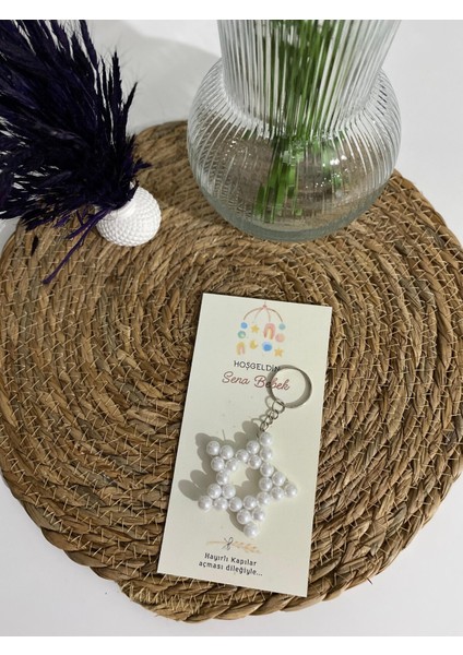 10 Adet Inci Yıldız Anahtarlık (Hoşgeldin Bebek Temalı) Kız/erkek Yenidoğan Mevlid fiyatları
