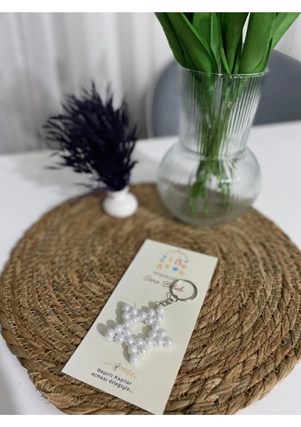 10 Adet Inci Yıldız Anahtarlık (Hoşgeldin Bebek Temalı) Kız/erkek Yenidoğan Mevlid modelleri