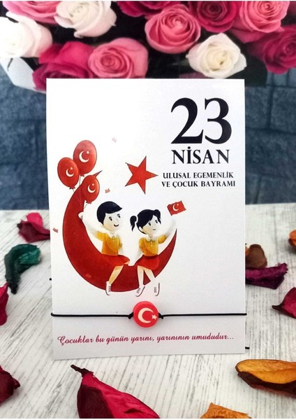 23 Nisan Hediyelik Şans Bilekliği Ay Yıldızlı Konsept 20 Adet