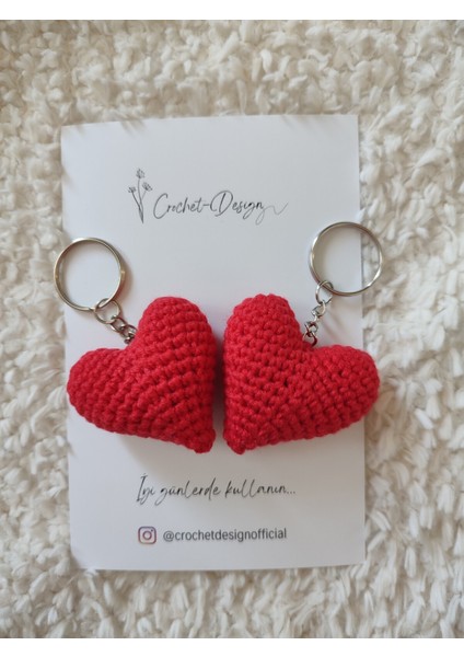 2'li Kalp Anahtarlık Kırmızı Kalp Hediyelik Çift Anahtarlık Sevgili Anahtarlık modelleri