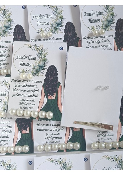 10 Adet Anneler Günü Hediyesi Inci Küpe ve Inci Toka fiyatları