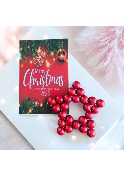 Ahşap Yıldız Anahtarlık ve Hediye Kartı Seti-Yılbaşı Tebrik Kartı-5 Adet-Kurumsal Hediye-Yeni Yıl fiyatları