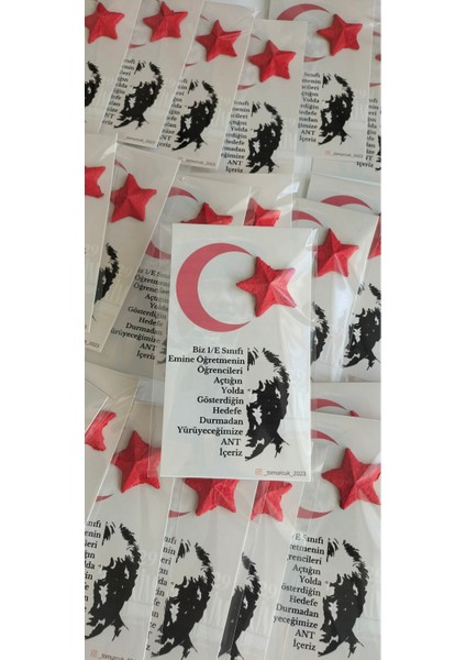 15 Adet Tohumlu Kart 29 Ekim Cumhuriyet Bayramı Hediyelik