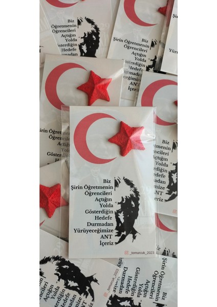 15 Adet Tohumlu Kart 29 Ekim Cumhuriyet Bayramı Hediyelik indirimleri