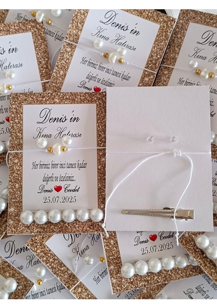 50 Adet Inci Küpe Inci Toka Inci Bileklik