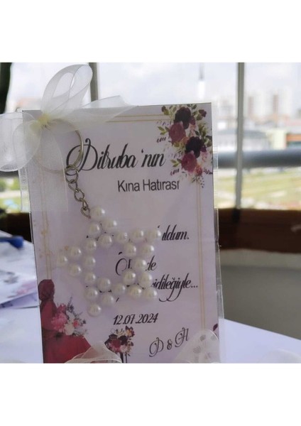 Inci Yıldız Anahtarlık 15 Adet Kişiye Özel Kına Düğün Nişan Söz Doğum Günü Hatırası