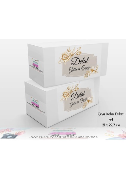 Çeyiz Kolisi Etiketi A4 / 15 Adet