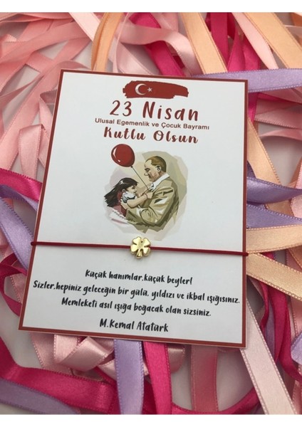 9 Adet 23 Nisan Hediyesi Bileklikli Öğretmen Hediyesi