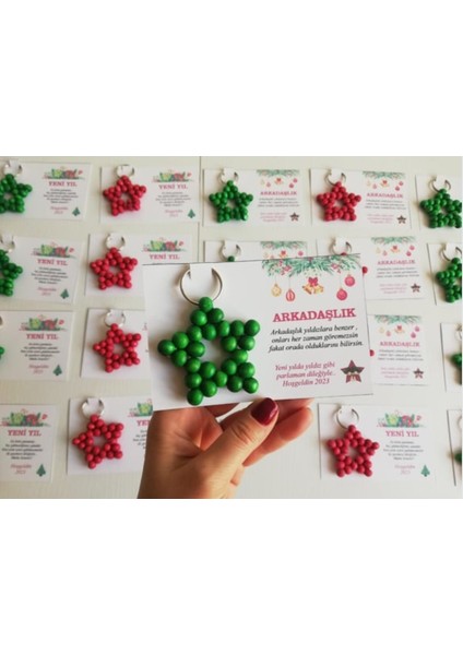 Yılbaşı - Yeni Yıl Hediyelik Yıldız Anahtarlık (10 Adet) fiyatları