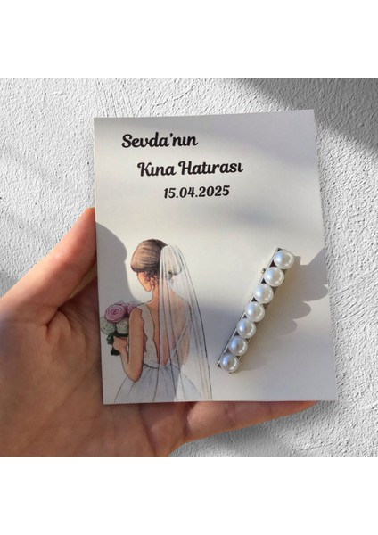 Kına Gecesi Hediyelik, Bride To Be Hediyelik Kartlı Inci Toka Söz Nişan Düğün Hediyelik 25 Adet