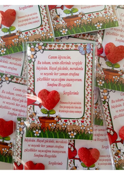 20 Adet 29 Ekim Cumhuriyet Bayramı 23 Nisan Ulusal Egemenlik ve Çocuk Bayramı Tohumlu Kalp modelleri