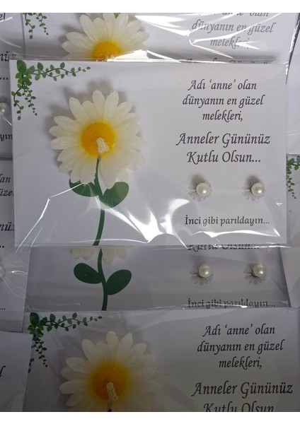 Anneler Günü Hediyesi Inci Küpeli Kurumsal Hediye Kartı 10 Adet modelleri