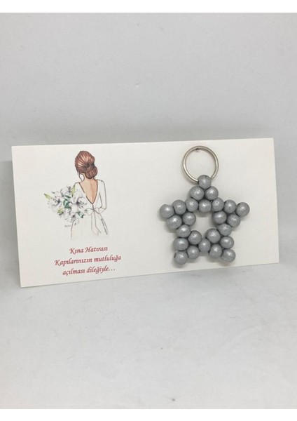 Yıldız Boncuk Anahtarlık Gümüş Hediyelik Söz, Nişan, Kına, 25 Adet Tek Tek Paketli fırsatları