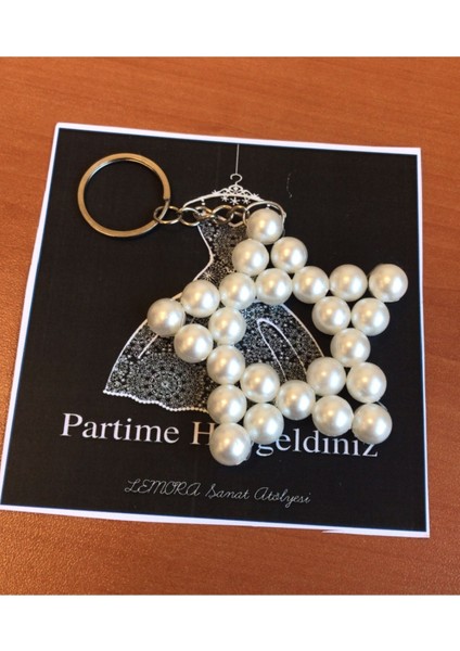 Hediyelik Inci Yıldız Anahtarlık 5 Adet