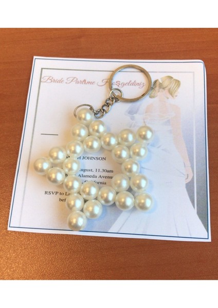 Hediyelik Inci Yıldız Anahtarlık 5 Adet fiyatları