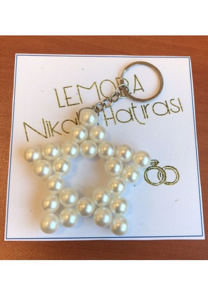 Hediyelik Inci Yıldız Anahtarlık 5 Adet modelleri