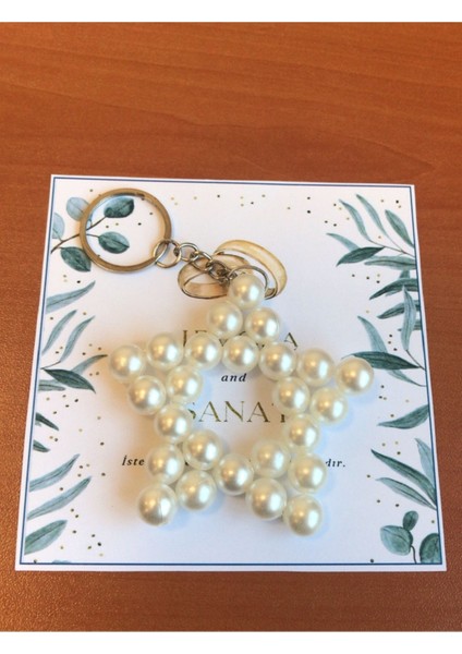 Hediyelik Inci Yıldız Anahtarlık 5 Adet indirimleri