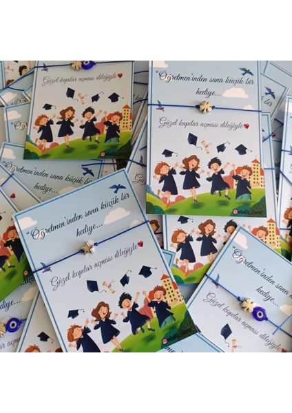 Okula Merhaba Hediyelik Bileklik 50 Adet