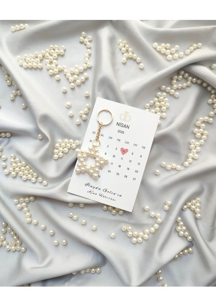 10 Adet Yenidoğan, Mevlid, Doğum Günü, Düğün, Kına Hediyelik Inci Yıldız Boncuk Anahtarlık fırsatları