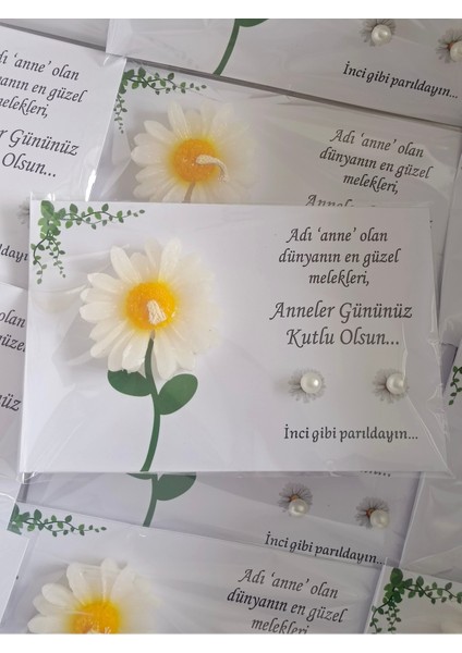 Anneler Günü Hediyesi Hediyesi 20 Çift Inci Küpe Kartlı Anneye, Anneme Hediye fırsatları