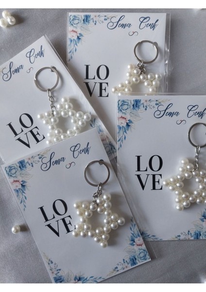 100 Adet Hediyelik Inci Yıldız Anahtarlık Kına Gecesi Nişan Nikah Düğün Hediyelikleri fiyatları