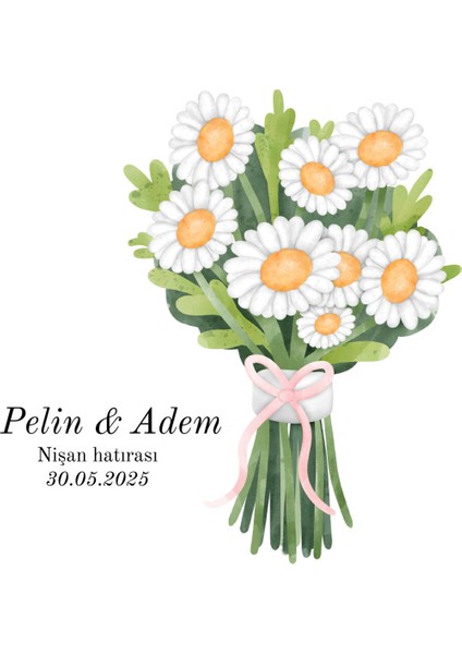 20 Adet Özel Tasarlanmış Kart ve Papatya Mum. Düğün,nişan,nikah, Söz, Doğum Günü, Nikah Hediyelik fiyatları