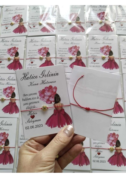 Kına Hediyelik Bileklik (10 Adet)